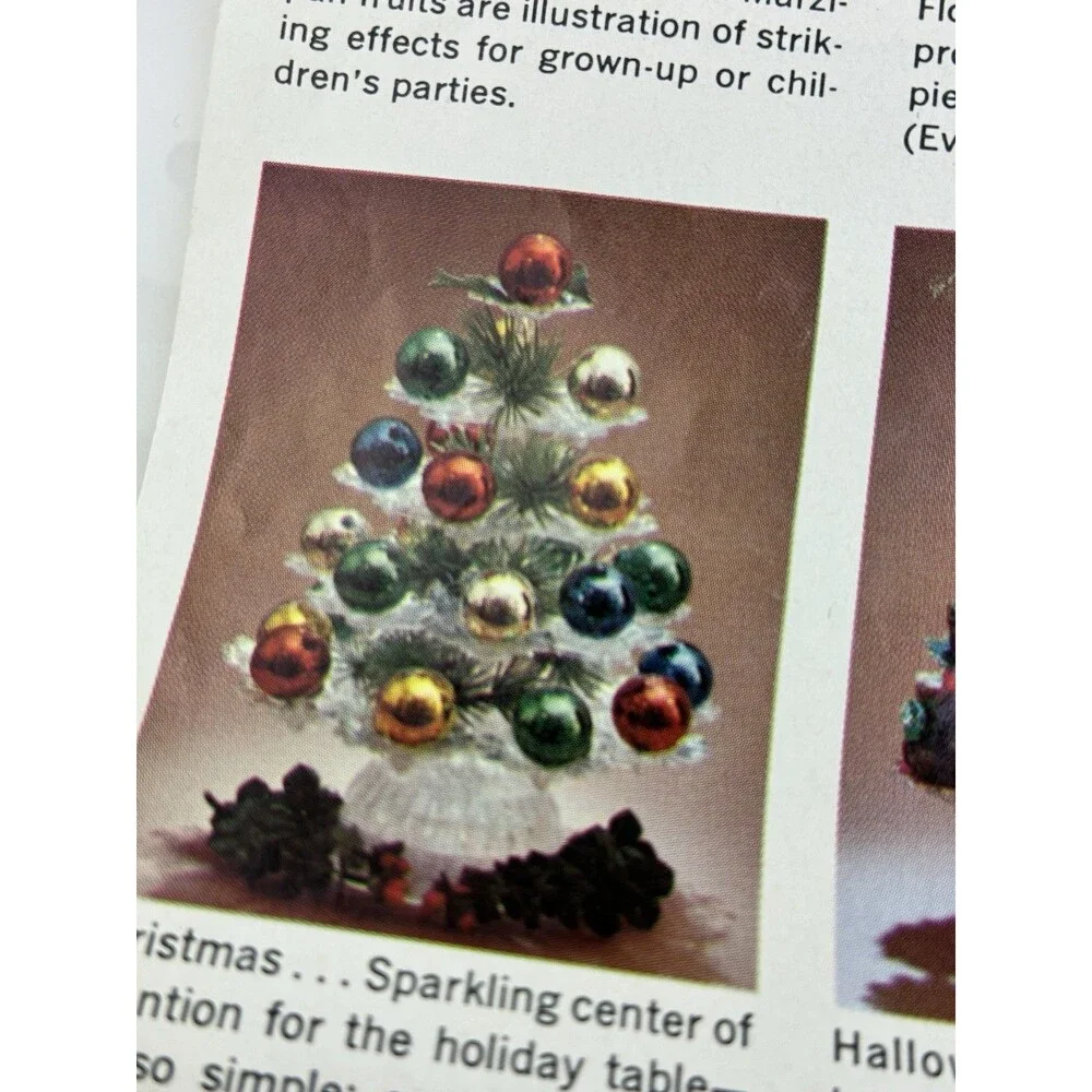 Vtg JONDEL Treat Tree Plastic Appetizer Daisy Centerpiece CHADWICK Ornaments